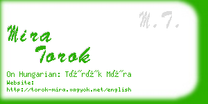 mira torok business card